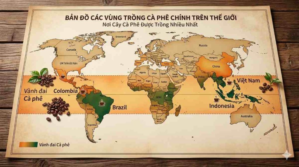 Vùng trồng cafe ở đâu nhiều nhất