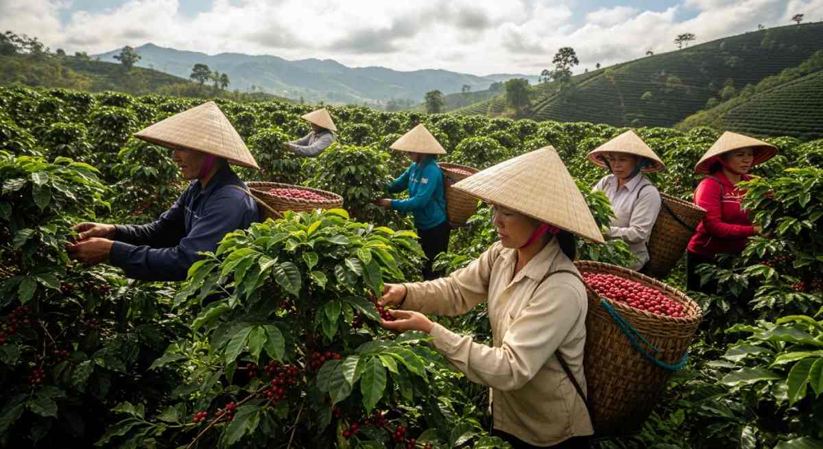 Hướng dẫn hái cà phê đúng cách