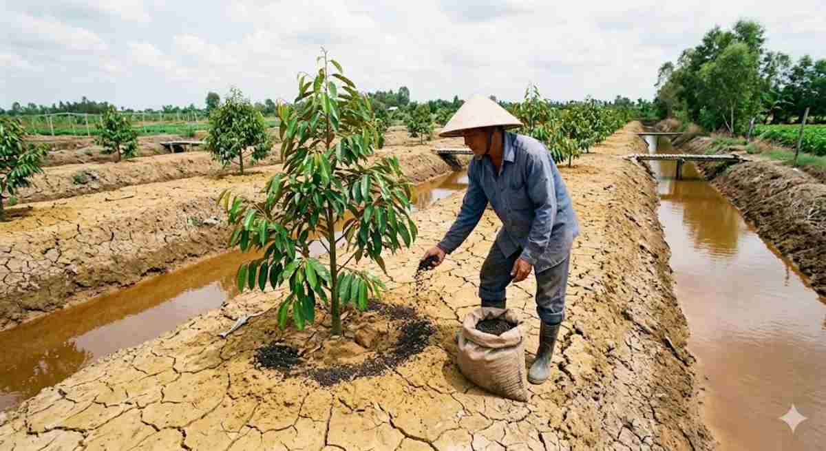 Bón phân cây sầu riêng