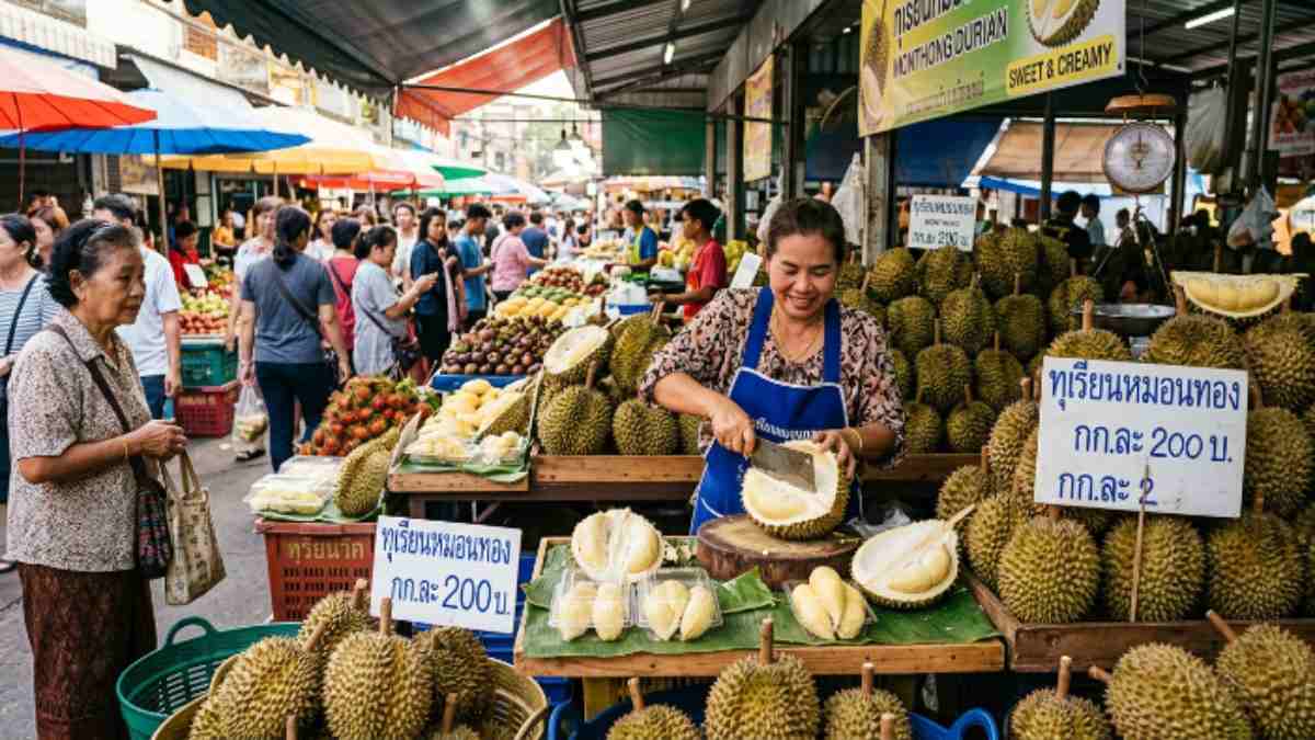 Sầu rienegg Monthong chợ Thái Lan